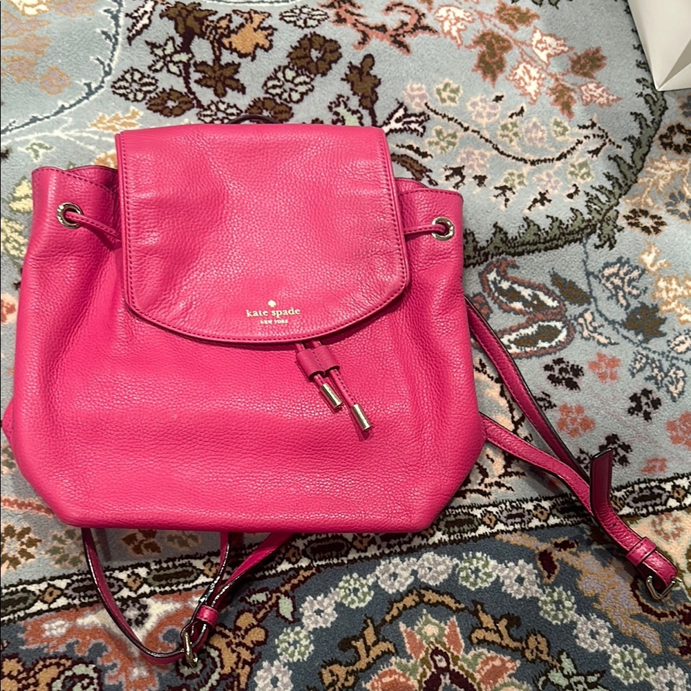 Kate Spade Pink Leather Backpack